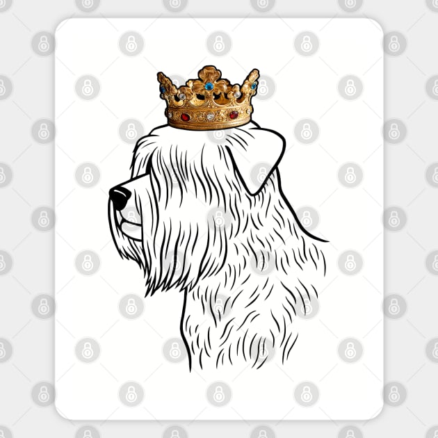 Soft Coated Wheaten Terrier Dog King Queen Wearing Crown Magnet by millersye